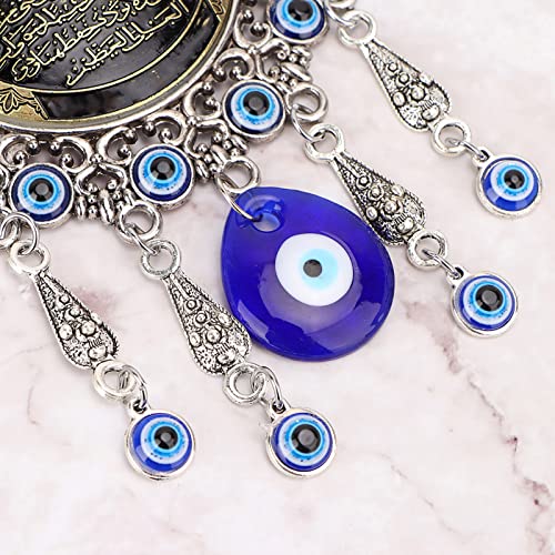 Blue Evil Eye Wall Decor, Islamic Amulet Blessing Wall Hanging Decoration Pendant for Home, Car, Office Decoration and Protection