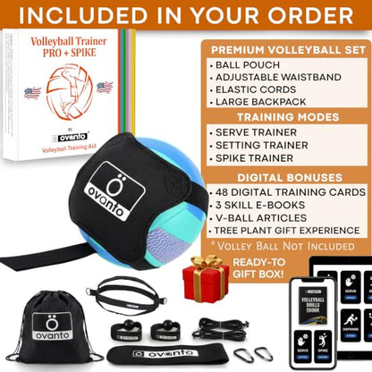 OVANTO Volleyball Training Equipment Aid – Adjustable Practice Volleyball Kit