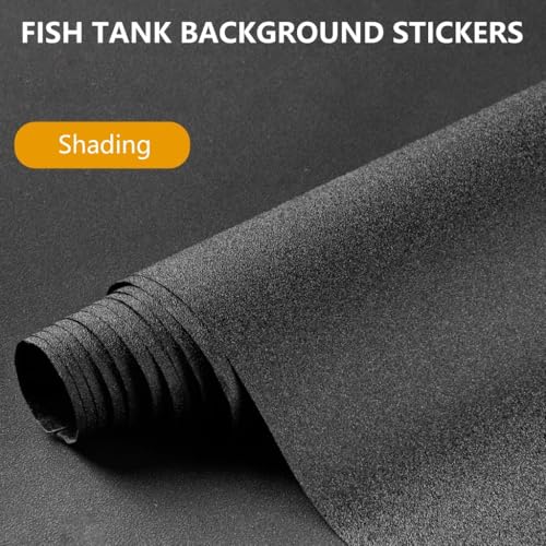 Black Fish Tanks Background Film Sticker Paper Cling Decals Sticker Accessories