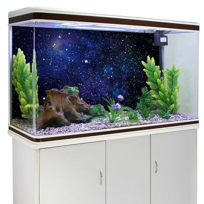 48x24 inches Galaxy Aquarium Backdrop Blue Starry Sky Fish Tank Background | AWERT Universe Space Nebula Stars Terrarium Background - size: 48x24in/120x60cm