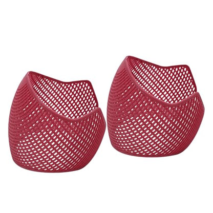 Bewinner Lightweight Hijab Under Scarf Base Layer | 2 Pack Non Slip Hair Grip Band Elastic Headband for Sports Black (Deep Red) - color: Deep Red