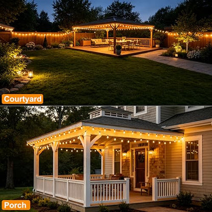 100FT Outdoor String Lights, IP45 Waterproof Patio Lights LED ST38 - size: 100FT(38 Bulbs)