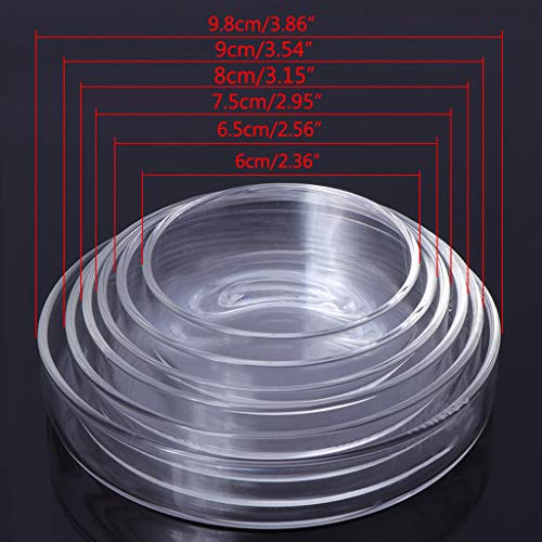 Aquarium Shrimp Feeding Dish High Clear Glass Bottom Feeders Food Bowl 3.9 3.5 3.2 2.4 Inches Round Tray
