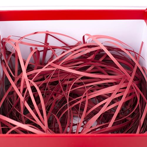 Hallmark Medium Gift Box with Lid and Shredded Paper Fill (Red 7 inch Box) for Birthdays, Graduations, Anniversaries, Christmas, Valentine's Day, All Occasion - color: Red, size: Pack of 1