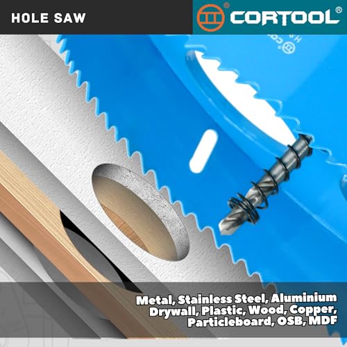 6-1/4 Inch Hole Saw with Arbor for Metal and Wood Cutting, Bi-Metal Hole Cutter, 6-1/4" Hole Saw Kit for Drywall, Wood, PVC Boards, Fiberglass and Vent Pipes - style: 6-1/4"（159mm）