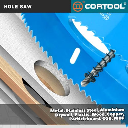 6-1/4 Inch Hole Saw with Arbor for Metal and Wood Cutting, Bi-Metal Hole Cutter, 6-1/4" Hole Saw Kit for Drywall, Wood, PVC Boards, Fiberglass and Vent Pipes - style: 6-1/4"（159mm）