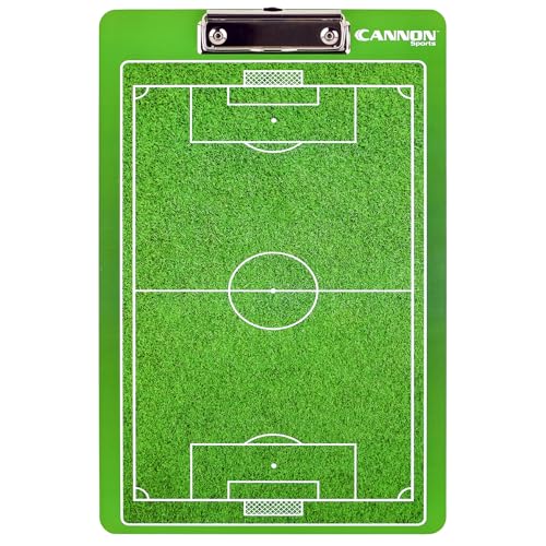 Cannon Sports Dry Erase Coaches Board with Marker - Double-Sided Dry Erase Coaching Board for Baseball, Basketball, Football, Soccer, and Hockey - Perfect for Practices and Games (Soccer) - style: Soccer