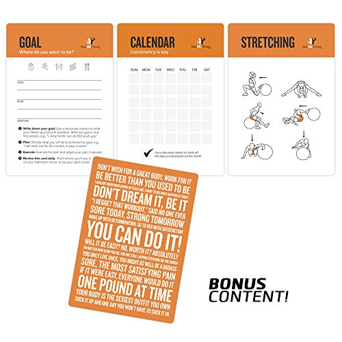 NewMe Fitness Stability Workout Cards - Instructional Fitness Deck for Women & Men, Beginner Fitness Guide to Training Exercises at Home or Gym - style: Stability