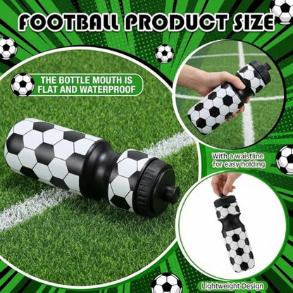Reallnaive Party Favors Gifts, 24 oz Water Bottles Reusable Sport Squeeze Drinking Cup, Eat Sleep Drawstring Bag Cinch Sack Sport Pack for School Team Gift Event Accessories - style: Soccer