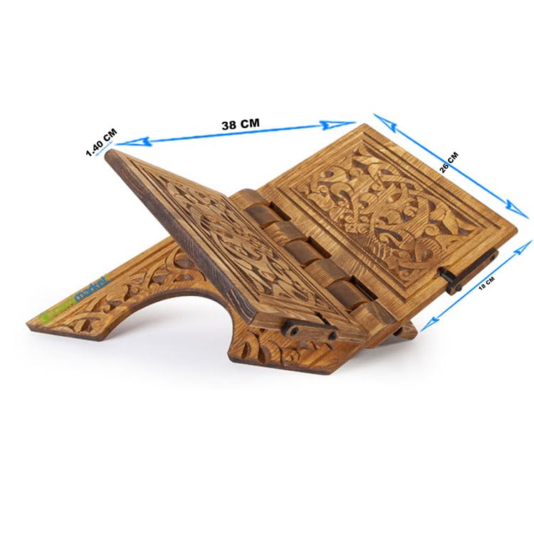 Wooden Portable Book Stand | Adjustable Reading Table | Cookbook Holder | Laptop, Notebook Stand | Dictionary Stand