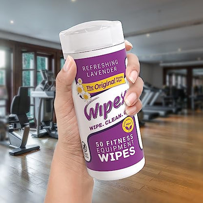 Wipex Original Gym Wipes - EWG Verified - Fitness Equipment Cleaner for Personal Workout Use, New Lint-Free Plant Based Cloth, 50 Count - Great for Yoga, Pilates, Home Gym (Pack of 12) - size: 50 Count (Pack of 12)