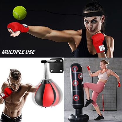 Slip on Boxing Hand Wraps Padded Thick Knuckle Inner Gloves 36 inches Elastic Wrist Strap Quick Wrap Under Mitts for Martial Arts, Muay Thai, MMA, Kickboxing Men Womem - color: Red, size: X-Large