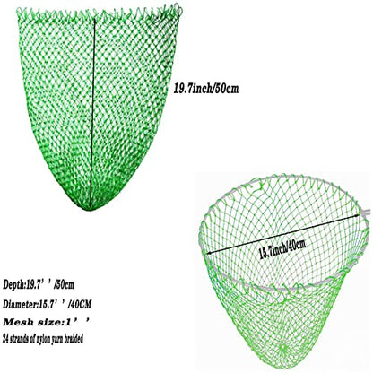 Fishing Net Replacement Net Fish Landing Net Foldable Fishing Replacement Net Freshwater Saltwater