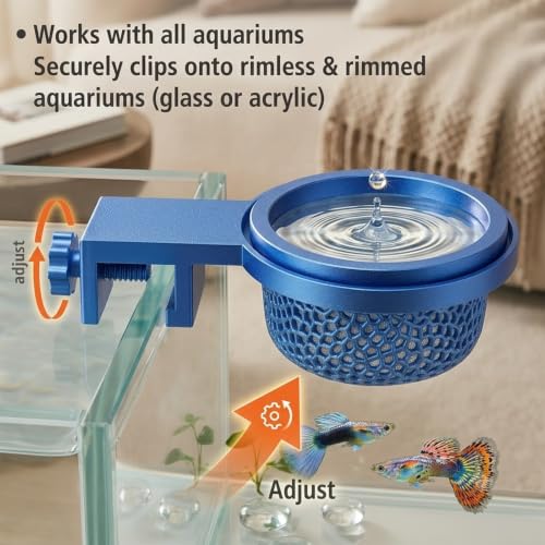 Aquarium Water Change Diffuser, Spill-Free Tool for Rimless & Rimmed Fish Tanks, Protects Substrate & Plants, Safe for Fish and Shrimp (Large) - size: Large