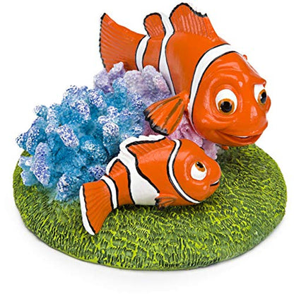 Penn-Plax Finding Nemo Resin Ornament for Aquariums, Nemo and Marlin, 4-Inch (NMR7)