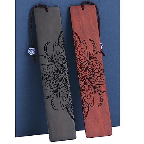 Vantage Mandala Bookmarks Wood Bookmarks for Women Book Markers for Reading (Leaf Mandala) - style: Leaf Mandala