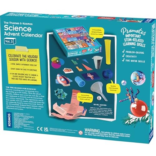 The Thames & Kosmos Science Advent Calendar Vol 3 | 24 Daily STEM Experiments in Chemistry, Biology & Physics, Countdown to Winter Holiday Celebrations | Fun, Wholesome Family Tradition (2025 Version)