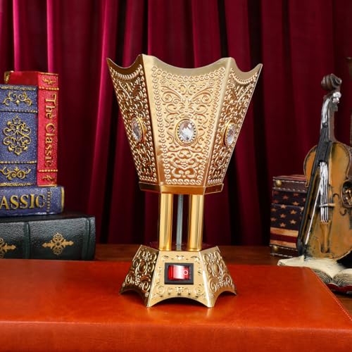 SEWACC Electric Incense Burner Plug-in Bakhoor Burner for Home Decor Middle Eastern Style Desktop Censer Table Centerpiece for Bedroom Living Room Office Yoga Spa