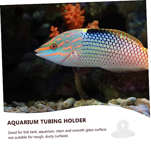 Ipetboom 100 Pcs Aquarium Fixed Suction Round Threads Cups Conditioner Lifter Dosing Pump Pump Aquarium Plumbing Fittings Aquarium Diffuser Cleaner Fish Tank Hose Air Transparent - color: Transparentx4pcs, size: 3X3X2CMx4pcs