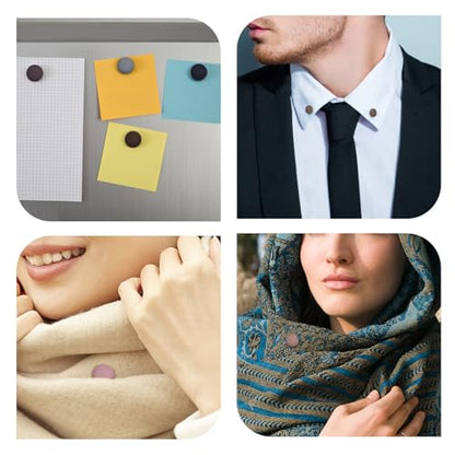 8pcs Magnetic Hijab Pins, Small Hijab Magnets Multi-Purpose No-Snag Scarf Clasp Pinless Brooch for Women Men Shawl Scarves Clothes - color: Colorful 1