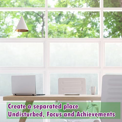 VSUDO White Frosted Privacy Film - Glass Window Frosting, Opaque - 35.4x157.5 Inch - color: White Frosted, size: 35.4 x 157.5 Inch