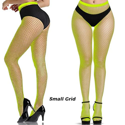 Buauty Black Fishnet Stockings for Women, Fishnet Tights Plus Size One Size Fit All - color: Yellow, size: One Size