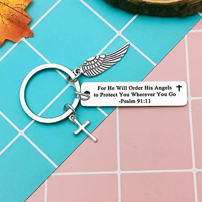 Bible Verse Keychain Christian Gift Religious Jewelry Bible Verse Gift for Women Men Easter Prayer Christian Jewelry for Friend Religious Keychain Easter Prayer Keyring Christmas Birthday Presents