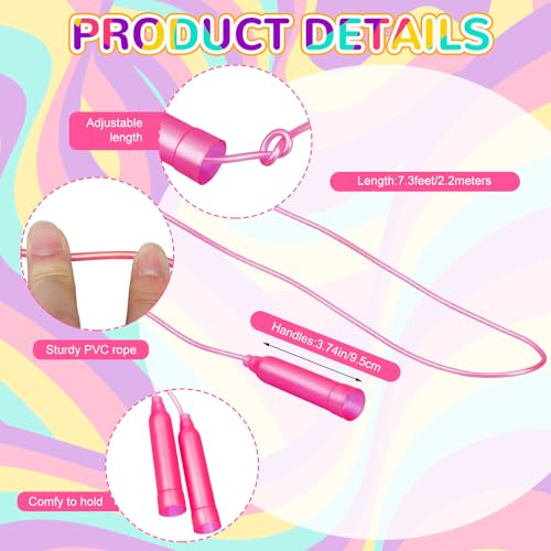 Poen 2 Pcs Detachable Hoop and Jump Rope Set Include 7.3 Ft Skipping Rope and 23 Inch Adjustable Exercise Hoop Gymnastic Fitness Exercise Gift Equipment - color: Rose Pink