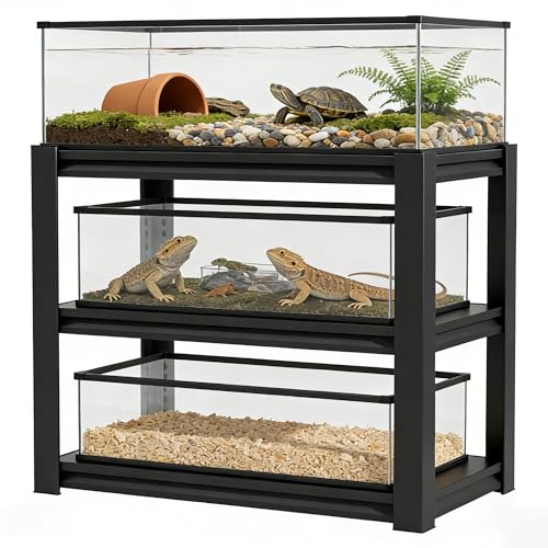 Fish Tank Stand 48" x 18" x 39", 990 lbs Capacity Aquarium Stand with 3 Adjustable Shelves, for 30-40 Gallon Tank, Black