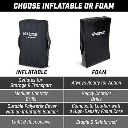 GoSports Inflatable Blocking Pads - Choose Your Size - Training Equipment for Basketball, Football, Lacrosse, Martial Arts & More - style: 23" x 15"