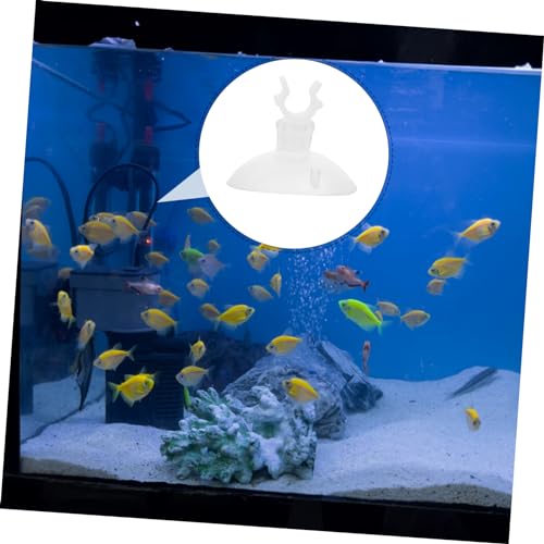 FOMIYES 40 Pcs Holder Cups Clear Aquarium Clip Door Fish Accessories Aquarium Lid Clips Aquarium Cups Fish Water Pipe Fixing Clamp Tank Plunger Fish Tubing Sink Clips for Fish