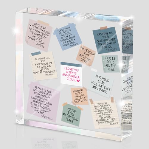 Bible Verse Decor, Positivity Recovery Self Care Encourage Gifts for Women, Christian Dorm Living Room Bedroom Sign, Mental Health Gift for School Counseling Teacher Office, Therapy Desktop Art - style: JESUS