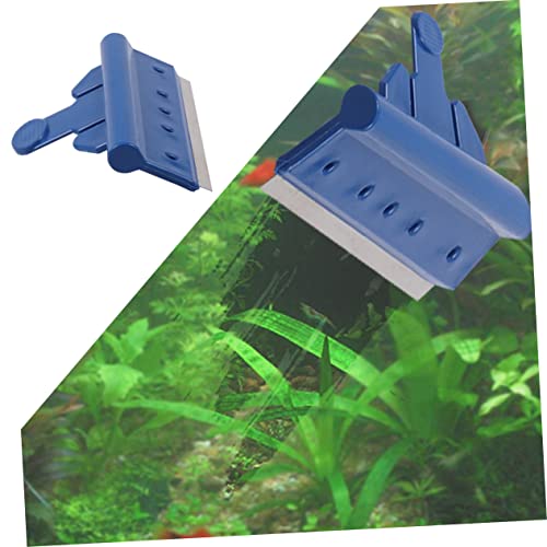 VICASKY Fish Tank Kit Aquarium Glass Tank Tools with Gravel Rake Scraper Plant Fork Sponge Brush and Net Aquatic Maintenance Green