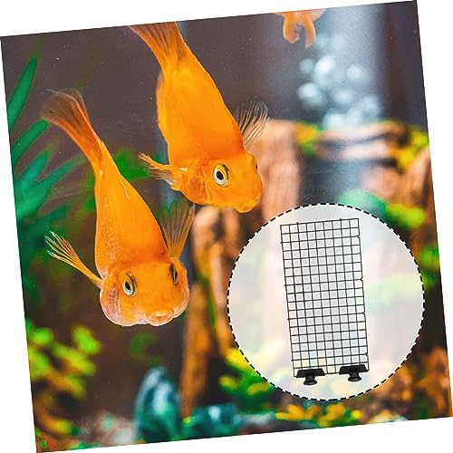 LIOOBO Separation Net Fish Tank Board with Clamp Pair Black for Betta Fish Aquariums