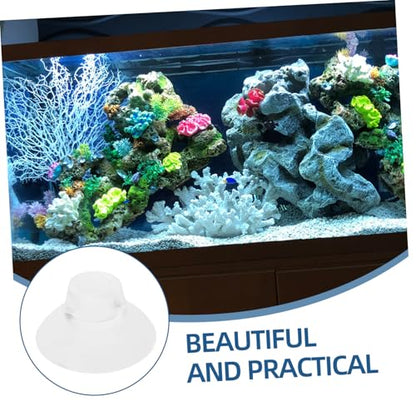 LIOOBO 50pcs Aquarium Cups Holder Fish Tank Feeder Suckers Easy Install Transparent Fixed Accessories for Enhanced Viewing - size: 2.60X2.60X1.50CM