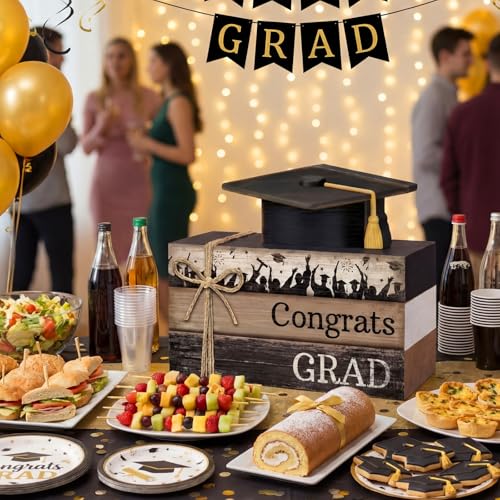 4 Pcs Graduation Table Decorations Graduation Tiered Tray Decorations Class of 2026 Wooden Decorative Books Block Centerpiece Farmhouse Congrats Grad Sign Gifts for Home Shelf Office - style: Car