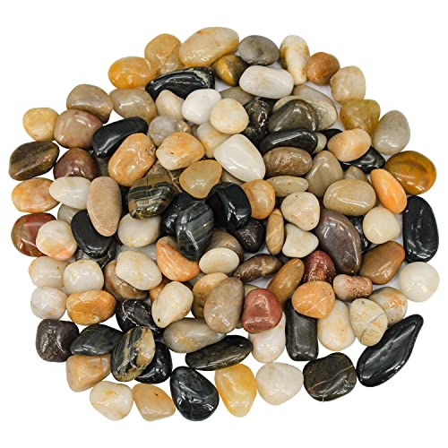 Succulent Rocks,Virekm River Rocks, Decorative Ornamental Pebbles | Garden Landscaping Stones Gravel Filler for Home Decoration Flower Bed Fish Tank Plants Vases Succulents - color: mixed color, size: 2 Pounds