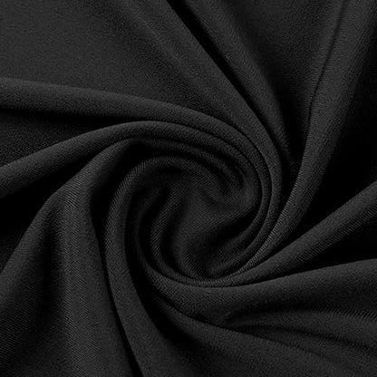 MioCloth Women One Piece Hijabs Elegant Ruffle Trim Soft Beanie Cap Turban Head Wrap Scarf Prayer Veils Headcover - color: Black