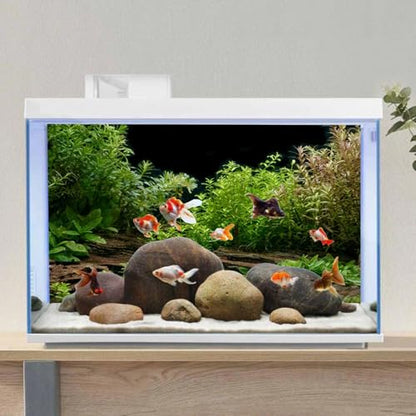 AWERT Aquarium Background River Bed & Lake Aquatic Plant Fish Tank Background Vinyl 36x24 inches - size: 36x24in/90x60cm