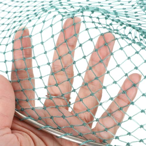 Kisangel 11.81 Inch Fishing Net Head Reinforced Landing Net Attachment Lightweight Portable for River Lake Stream Angling Fishing Equipment