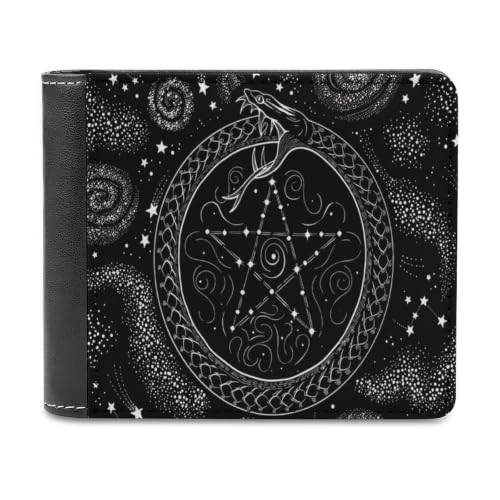 Mandala Moon Phase Bifold Wallet 4.6x3.7 Inch,Slim Compact Folding Wallet with Card Slots And Cash Pocket Lightweight Wallet for Everyday Carry Travel Business - color: Mandala Moon Phase