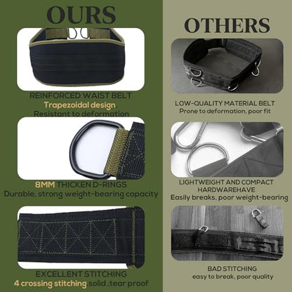 Sled Pulling Belt, Adjustable Weight Belt for Pulling with 2 Pulling Straps, Belt for Sled Pulling (One Size)