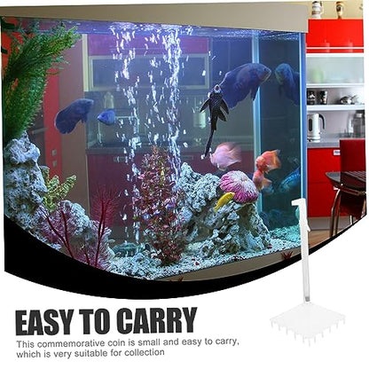 POPETPOP 1Set Aquarium Divider of Undergravel Partition Grid with Splicing Tube for Flexible Tank Compartment Durable Easy Installation for Fish Tanks