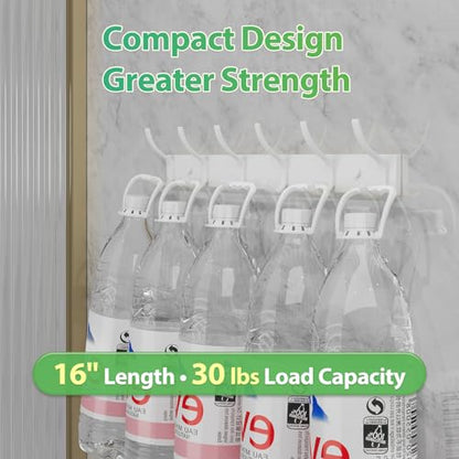 Coat Rack Wall Mount with 6 Hooks (White, 1 Pack), Heavy Duty Wall Coat Hooks for Entryway, Bedroom, Closet, Hanging Hats, Bags, Purses - color: White, size: 1 Pack