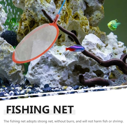 SUPVOX 10pcs Mini Fish Landing Nets Portable Aquarium Fishing Nets Fine Mesh for Shrimp and Small Fish Outdoor Catching Random Color