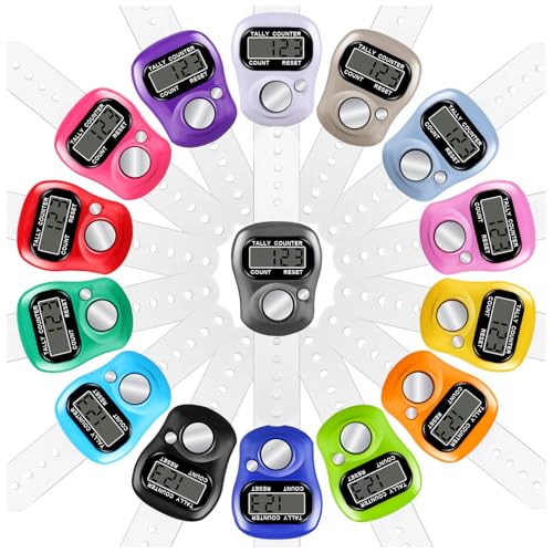 Electronic Finger Counter, Electronic Digital Display, Hand Tally Clicker Counter, Digital Handheld Tally Counter for Counting Numbers Knitting Coaching Golf Lap Fishing School Sports Event