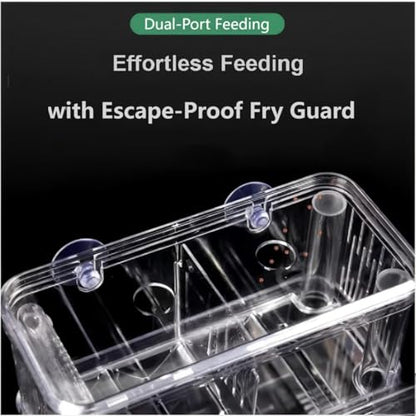 Aquarium Fish Breeder Box Hatchery Incubator,Multi-Functional Acrylic Breeder Isolation Box Hatching Incubator Box for Fish Fry Betta Fish Shrimp and Little Turtle - size: S