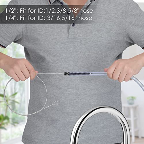 30 Inches Flexible Tube Brush, Extra Long Straw Brush, Pipe Cleaner Brush for Cleaning Straw, Feeding Tube, Siphon Hose, Drain Clog, 4PCS (Black) - color: Black