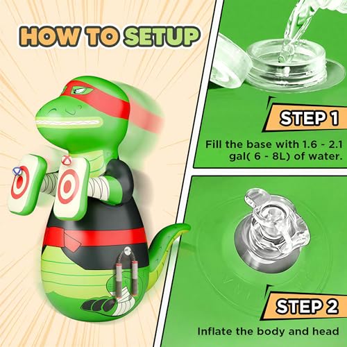 iPlay, iLearn Kids Inflatable Punching Bag, Toddler 49" Blow up Boxing Toys | Kids Bop Bag, Training Bopper W/Ball Toss Game, Indoor Outdoor Fun Sports Activity, Birthday Gift 3 4 5 6 7 8-12 Yr Child Boy