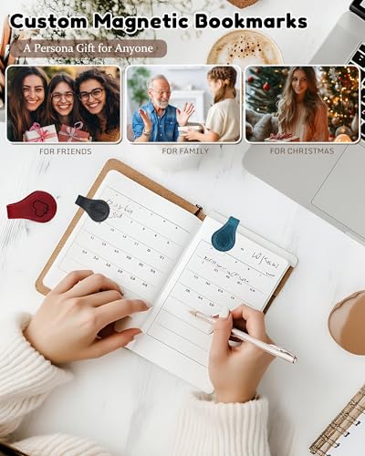 Personalized Magnetic Leather Bookmark Custom Engraved Name Text Bookmarks Customized Magnet Book Marks for Women Men Book Lovers Readers Travelers (Retro) - color: Retro